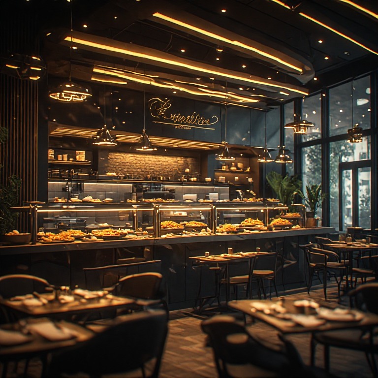 Artisan counter with dome pendant lights